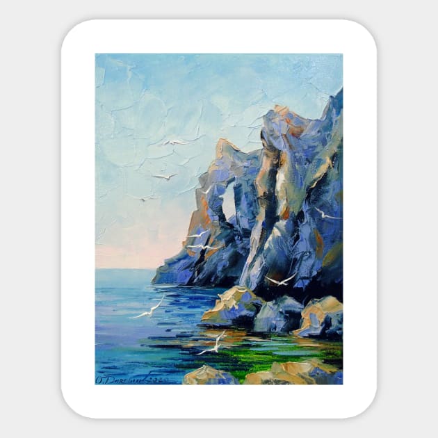 Rocks by the sea Sticker by OLHADARCHUKART